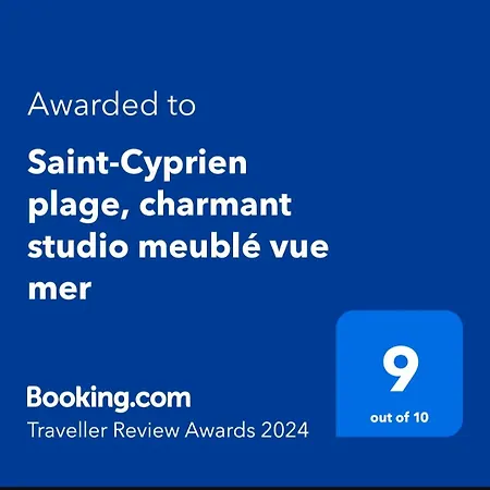 Saint-cyprien Plage, Charmant Studio Meuble Vue Mer Apartment
